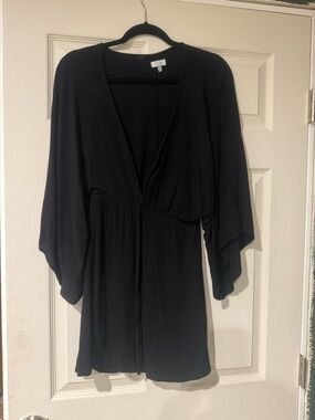 Tobi Black Flowy Kimono Sleeve Romper